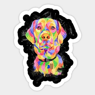 Colorful dog Sticker